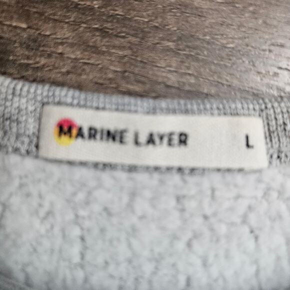 Marine Layer Samsara Gray Sweatshirt Pullover Large Unisex Made in USA - Picture 9 of 16